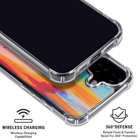 Multicolor Brush Stroke by Etta Vee iPhone 17 Clear Case